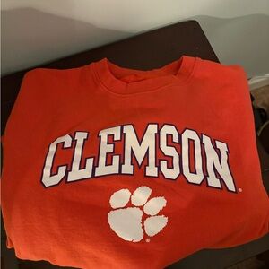 Champion Orange Clemson Sweatshirt
